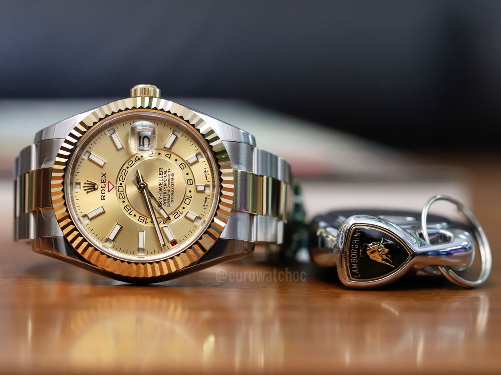 Just the essentials The Rolex Sky,Dweller 326933 in two