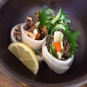 Eiji - San Francisco, CA, United States. Salmon skin salad