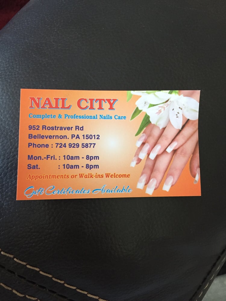 Nail City Nail Salons 952 Rostraver Rd, Belle Vernon, PA Phone
