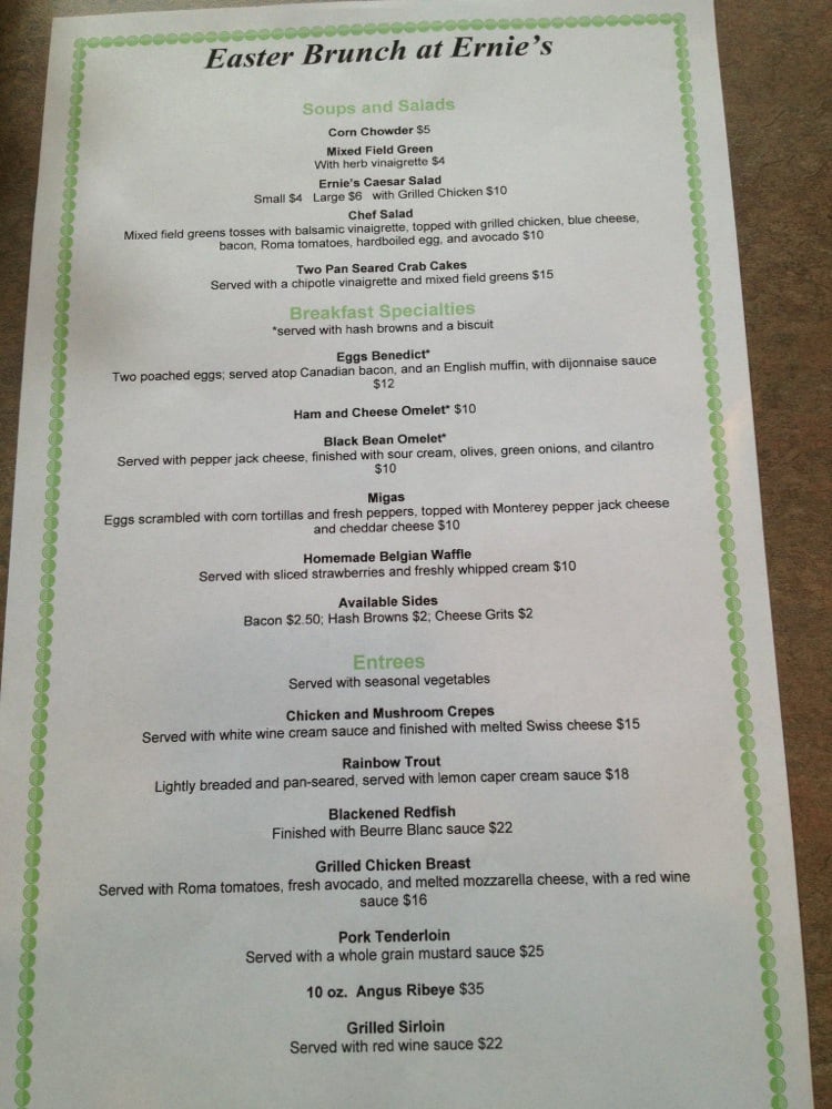 Ernie’s Restaurant CLOSED 14 Reviews Breakfast & Brunch 103 S