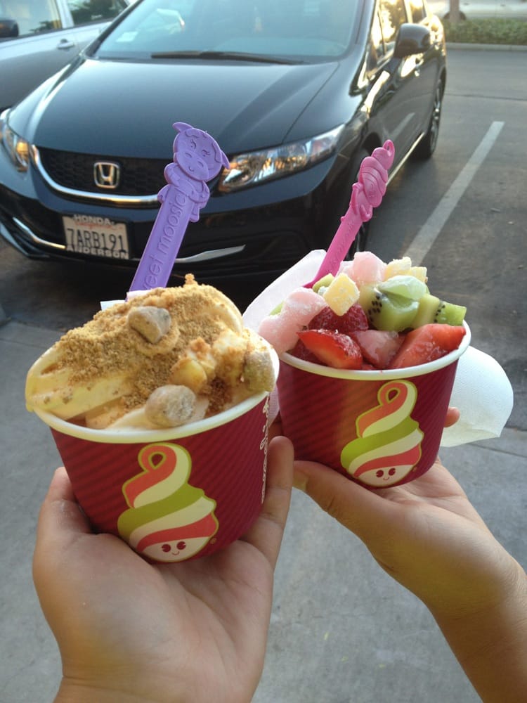 When Menchies had a free froyo day. The cake batter and dole whip are