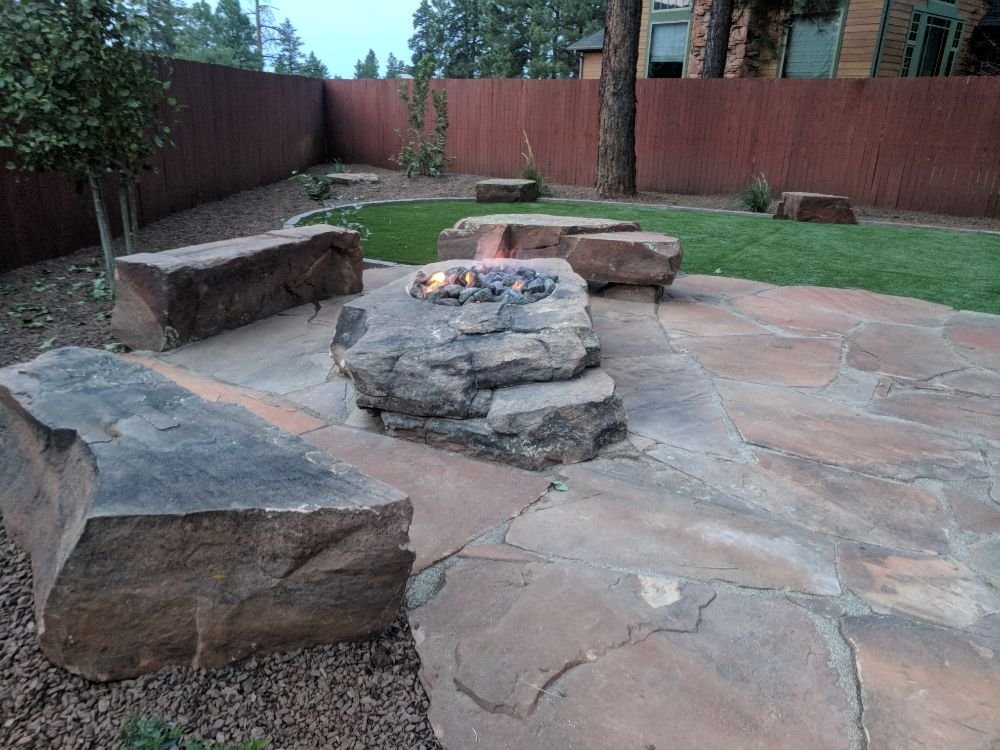 Carved Out Boulder Fire Pit With Seating Yelp 12 Photos For Stix And Stones Landscaping