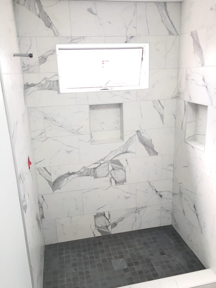 Porcelain Tiled Shower Walls And Floor Yelp