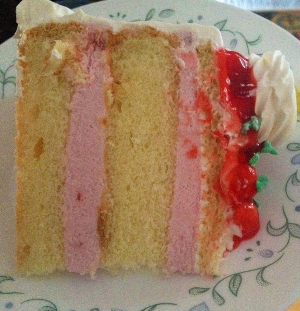 Strawberry Mousse Cake (sliced) Yelp