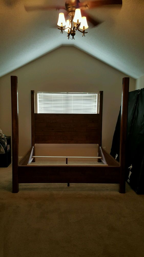 Incomplete Canopy Bed Right After Assembly Yelp Photo Of Ashley Home Charlotte Nc United States Incomplete Canopy Bed Right