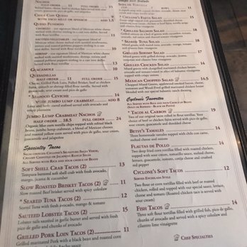 Cyclone Anaya S Mexican Kitchen Menu Cyclone Anaya S Mexican Kitchen Menu