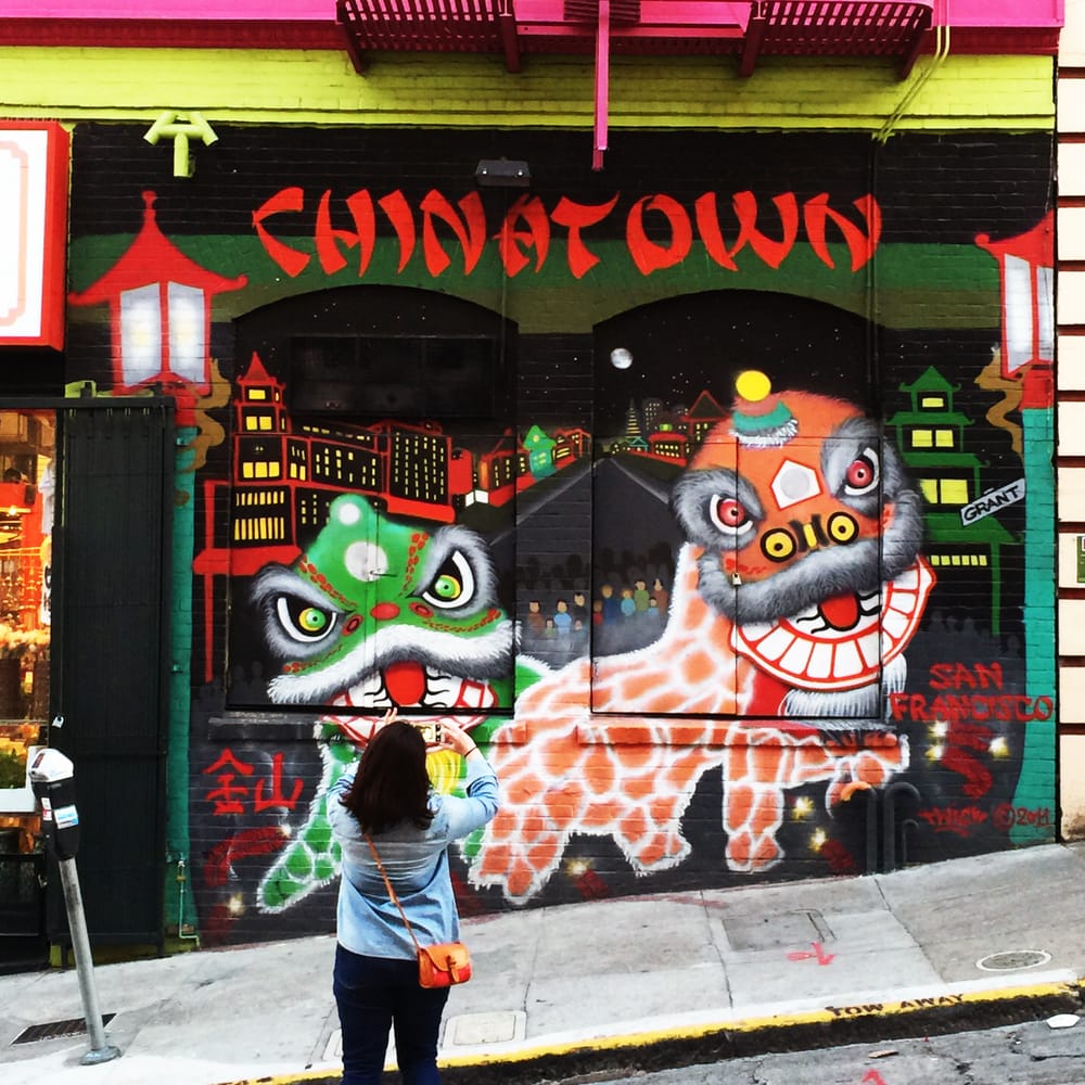 Chinatown Mural Public Art Sacramento St & Grant Ave, Chinatown