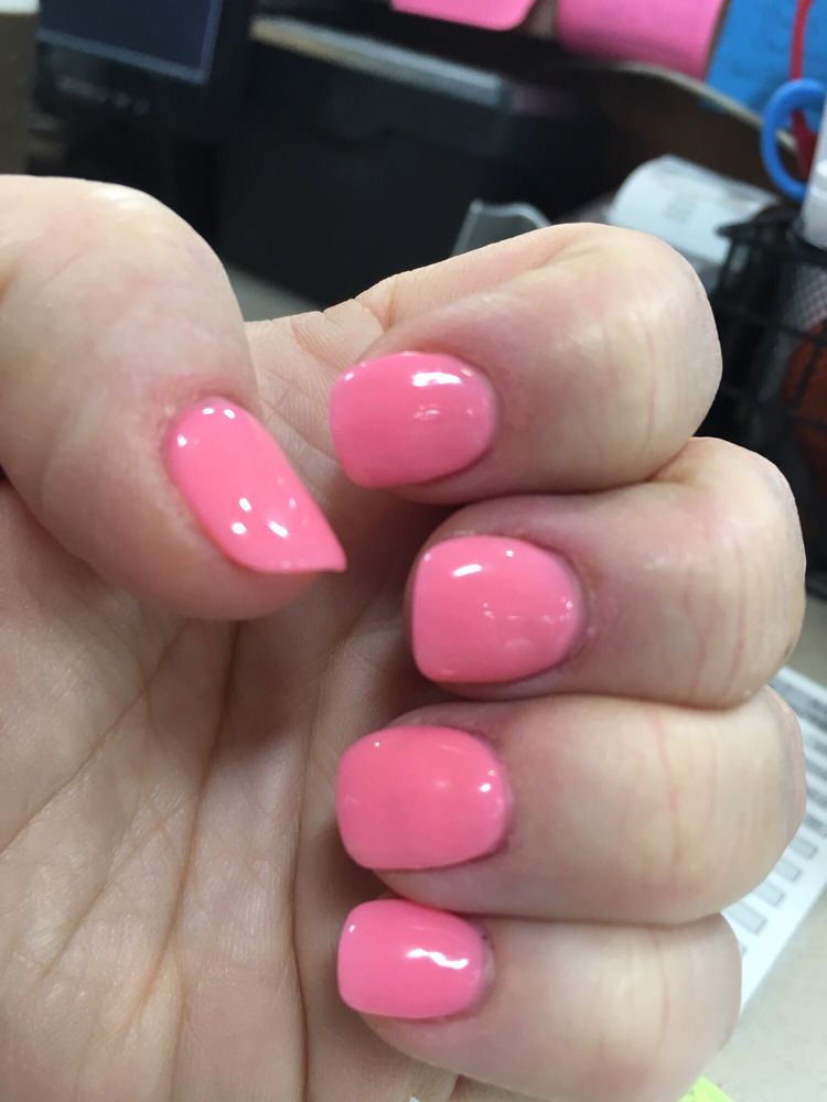 Dip Color Acrylics With A Short Tip Underneath Yelp Photo Of Syracuse Nails And Spa Ny United States Dip Color