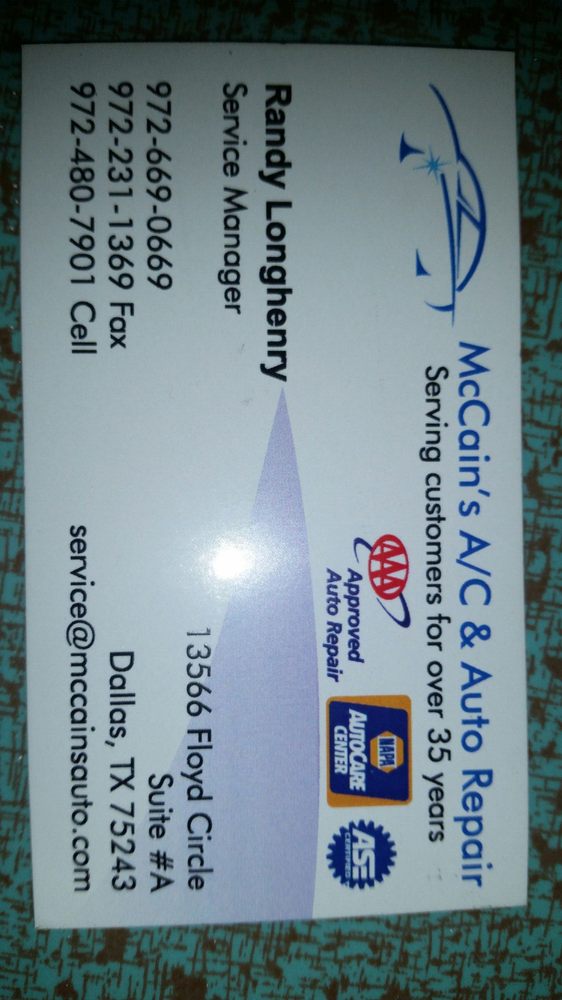 McCain's Air Conditioning And  Auto Repair