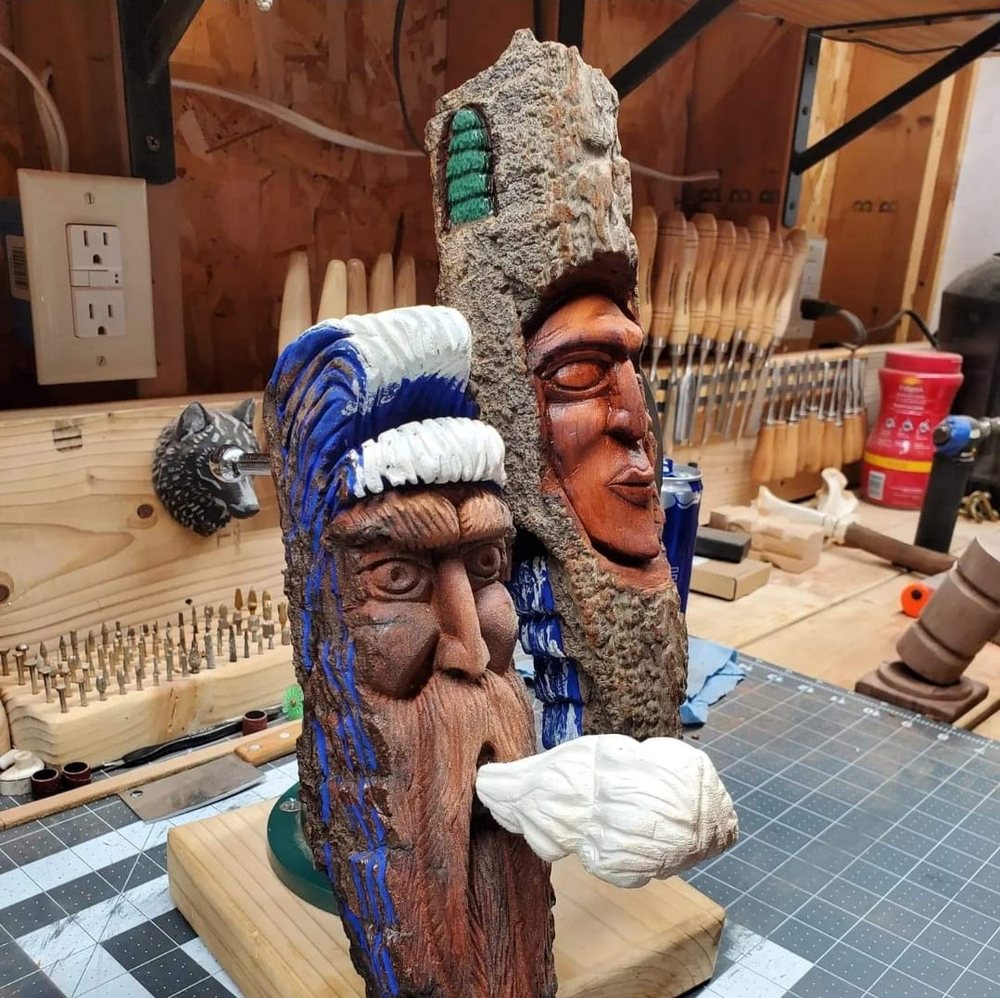 Nordic Wolf Custom Carvings -Coming Soon