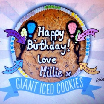 Millie S Cookies Bakeries 220 Buchanan St City Centre Photo Of Millie S Cookies Glasgow United Kingdom Their Giant Iced For Birthday