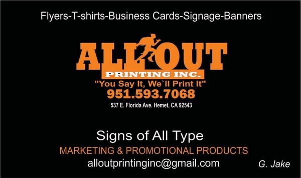 All Out Printing Inc