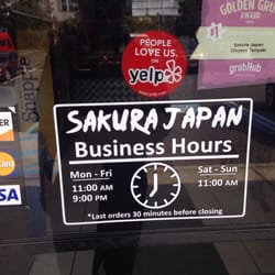 Sakura Japan - Newark, NJ, United States. Business hours!
