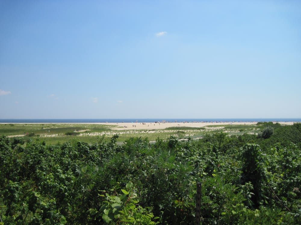 The view of the beach from the bathrooms- this is about ...