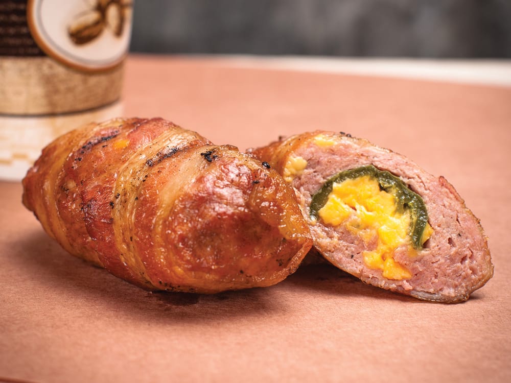 Southside Sausage Slammer Cheddar Stuffed Jalapeno, covered in