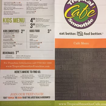 Tropical Smoothie Cafe St Petersburg Fl Tropical Smoothie Cafe St Petersburg Fl