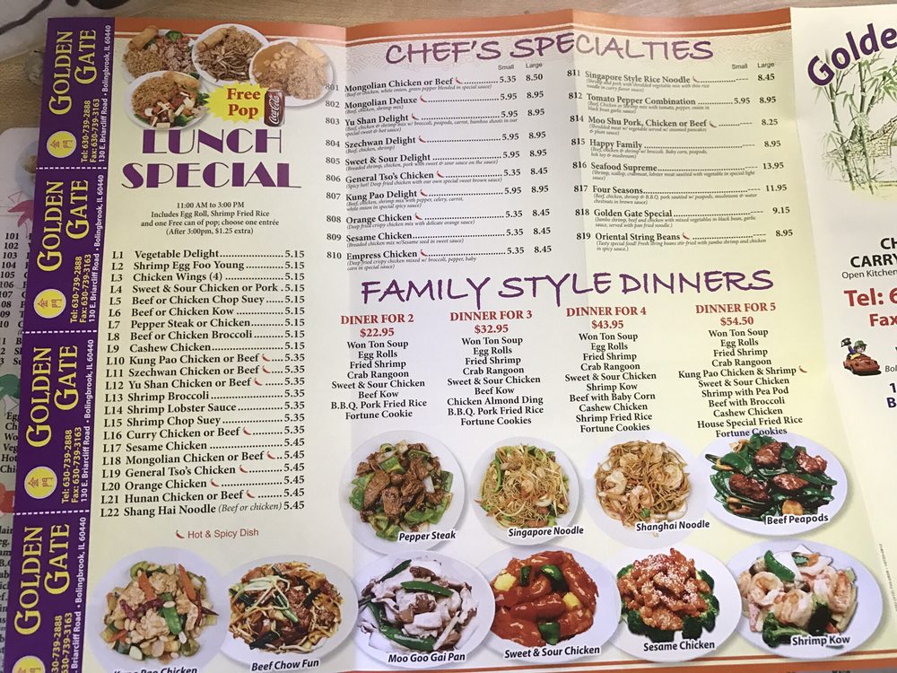 Golden Gate 20 Photos & 31 Reviews Chinese 130 E Briarcliff Rd, Bolingbrook, IL