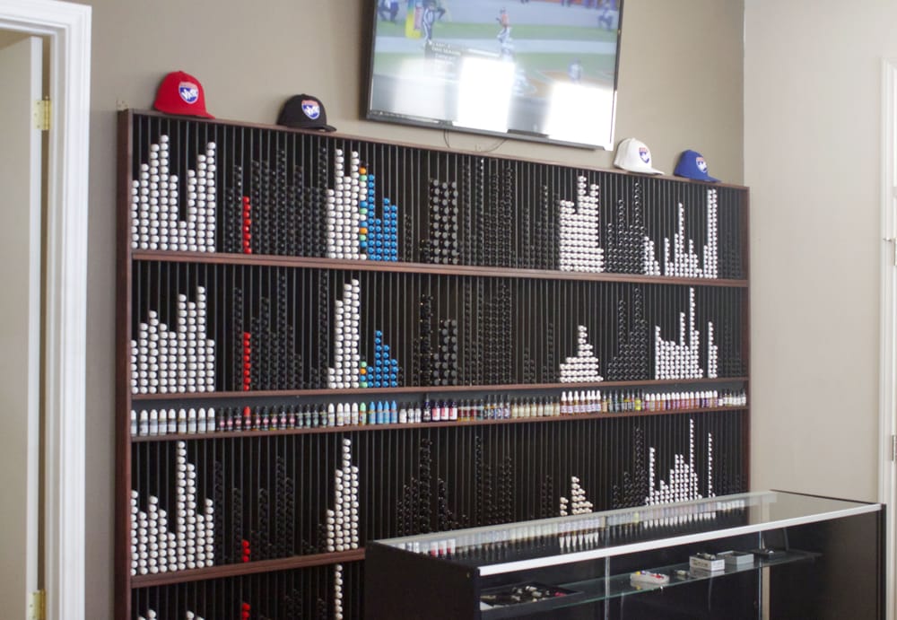 Our E Juice Rack With A Large Selection Of Liquid Yelp Photo Of Interstate Vape Woodland Hills Ca United States Our E