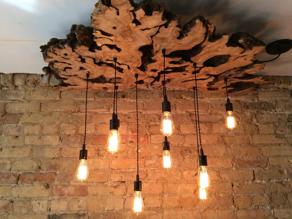 Reclaimed Olive Wood Chandelier Yelp Photo Of 7m Woodworking Chicago Il United States Reclaimed Olive Wood Chandelier