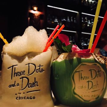 three dots and a dash about