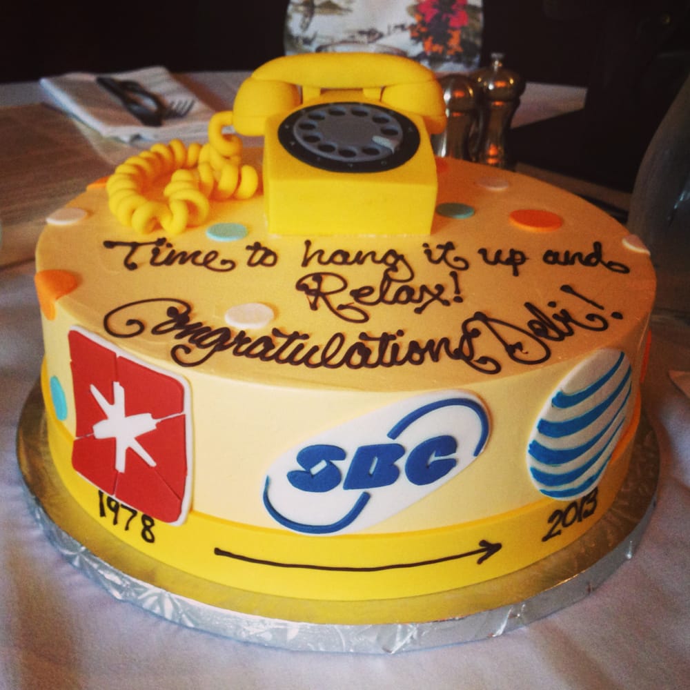 Surprise retirement cake for my Mom who worked at the