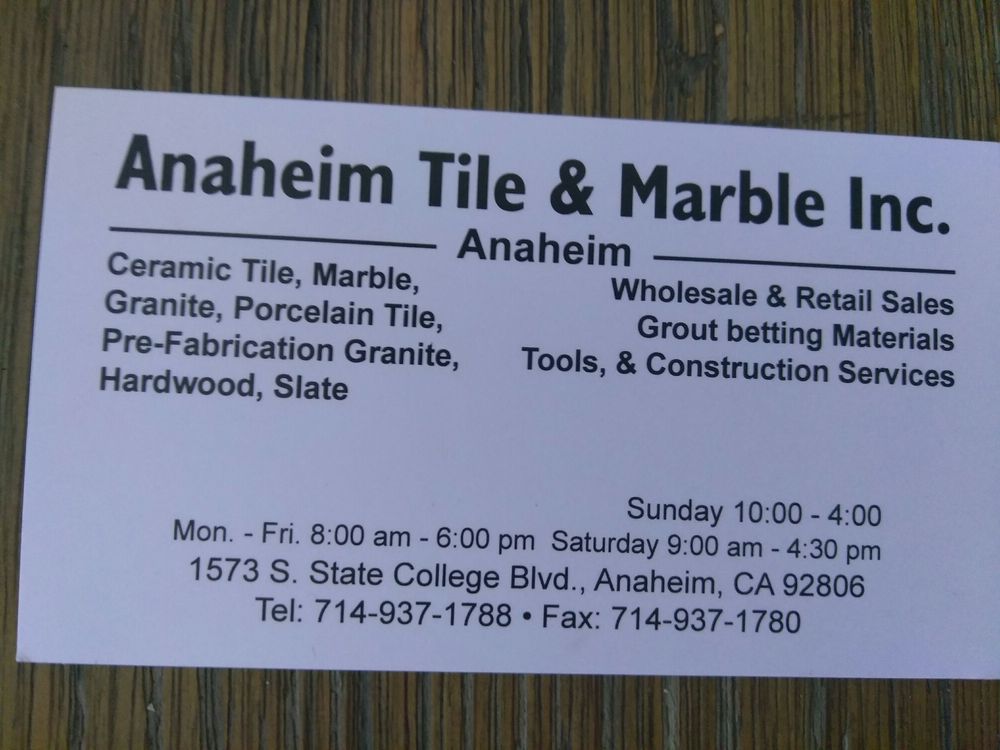 Anaheim Tile Marble Flooring 1573 S State College Blvd Anaheim Tile Marble Flooring 1573 S State College Blvd Ca Phone Number Yelp