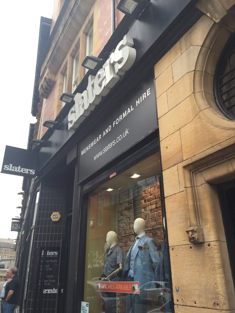 Slaters Menswear Men's Clothing 165 Howard Street, Merchant City