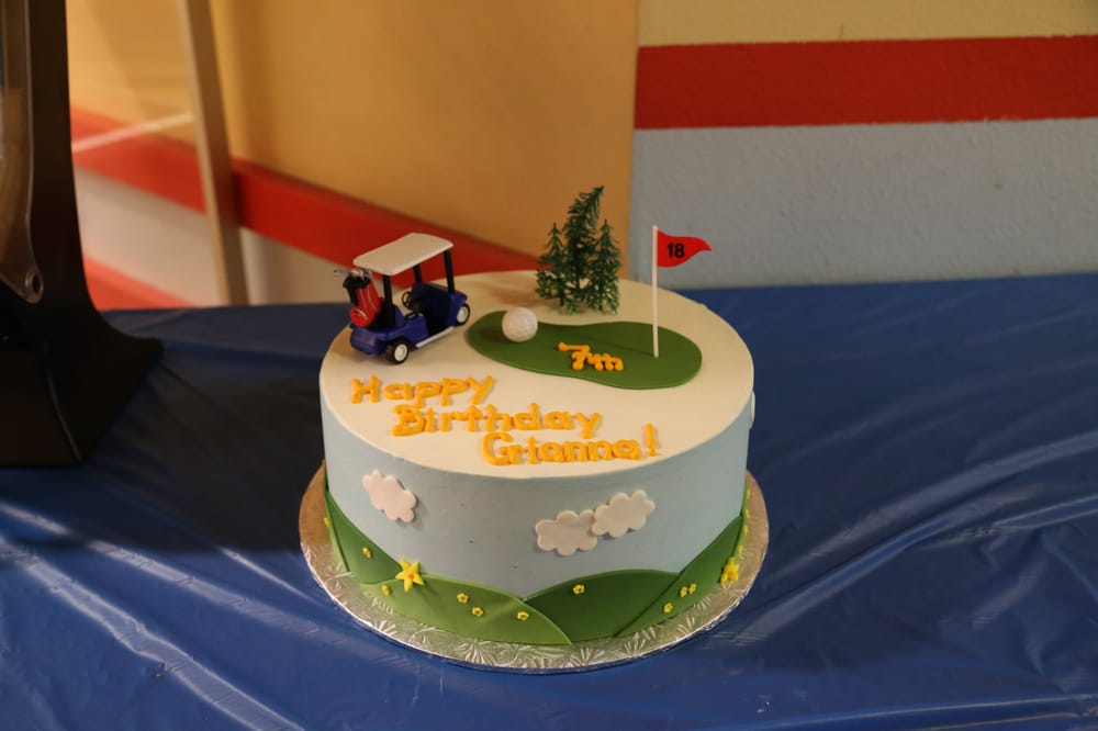A Perfect Cake For My Daughters 7th Birthday Party At Mini Golf Yelp