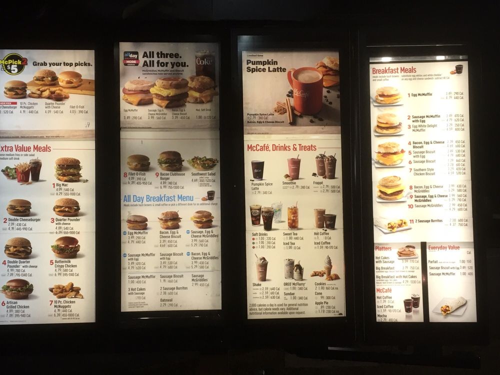 10/29/16. Saturday night! Drive thru menu board. - Yelp