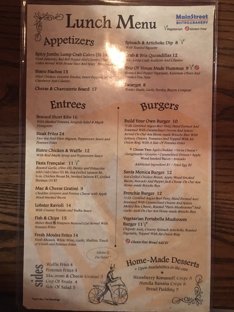 Photos for Main Street Bistro and Bakery - Yelp