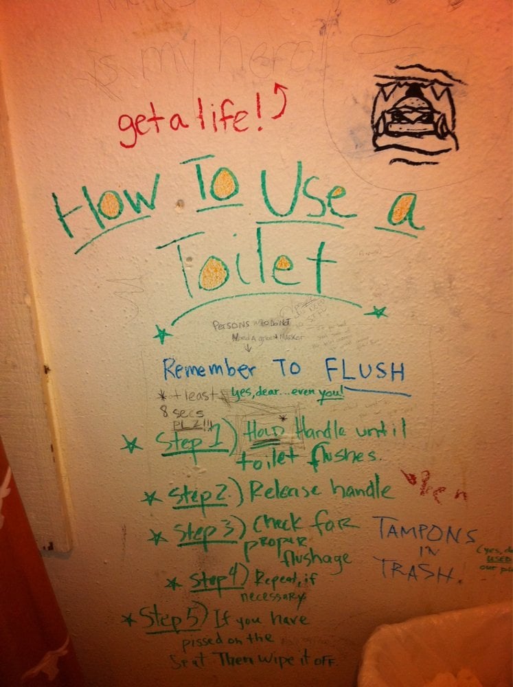 How to describe toilet picture