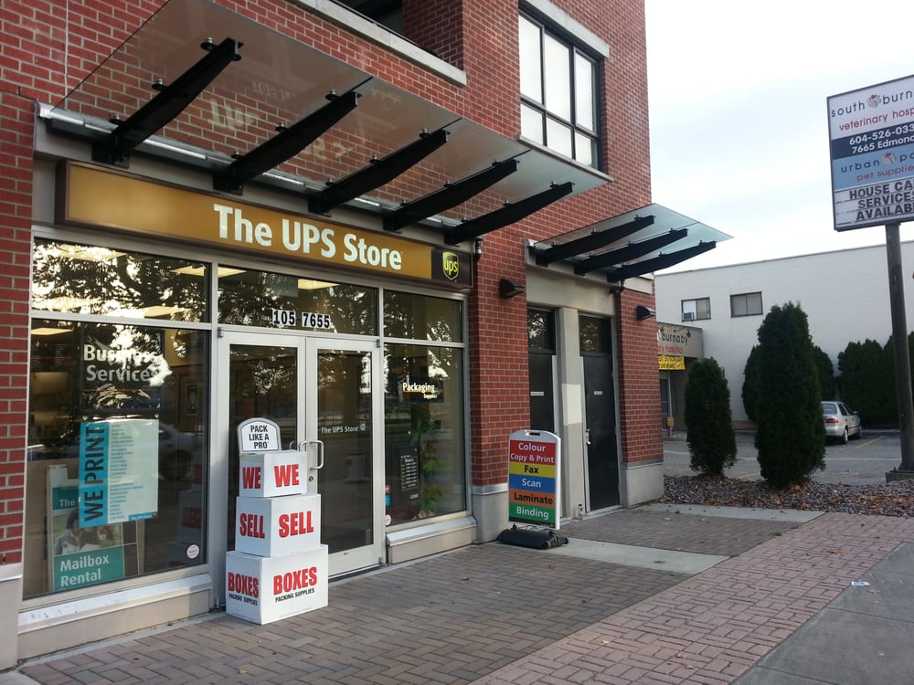 The UPS Store Shipping Centers 105 7655 Edmonds St, Burnaby, BC
