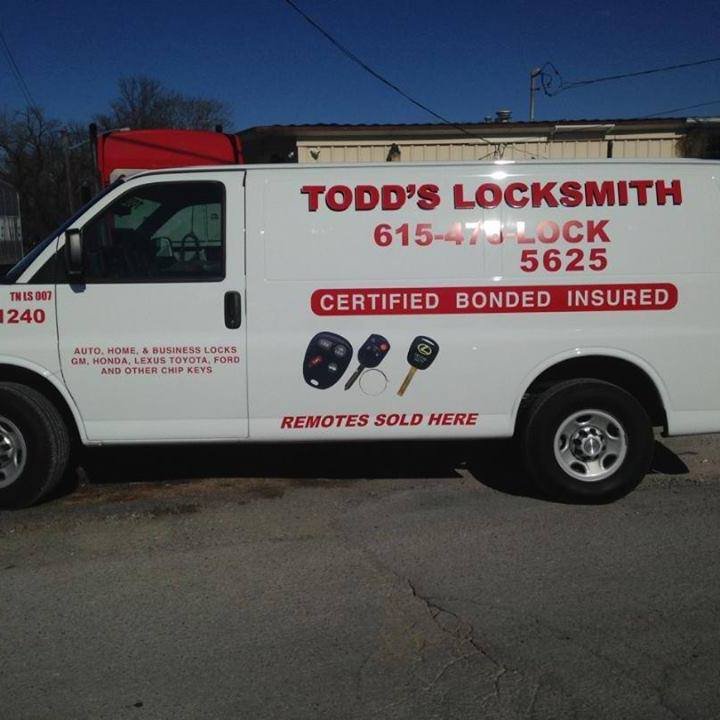 Todd’s Locksmith Service Keys & Locksmiths White House, TN Phone