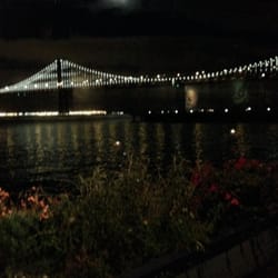 Sinbad's Pier2 Restaurant - San Francisco, CA, United States. View of the Bay Lights
