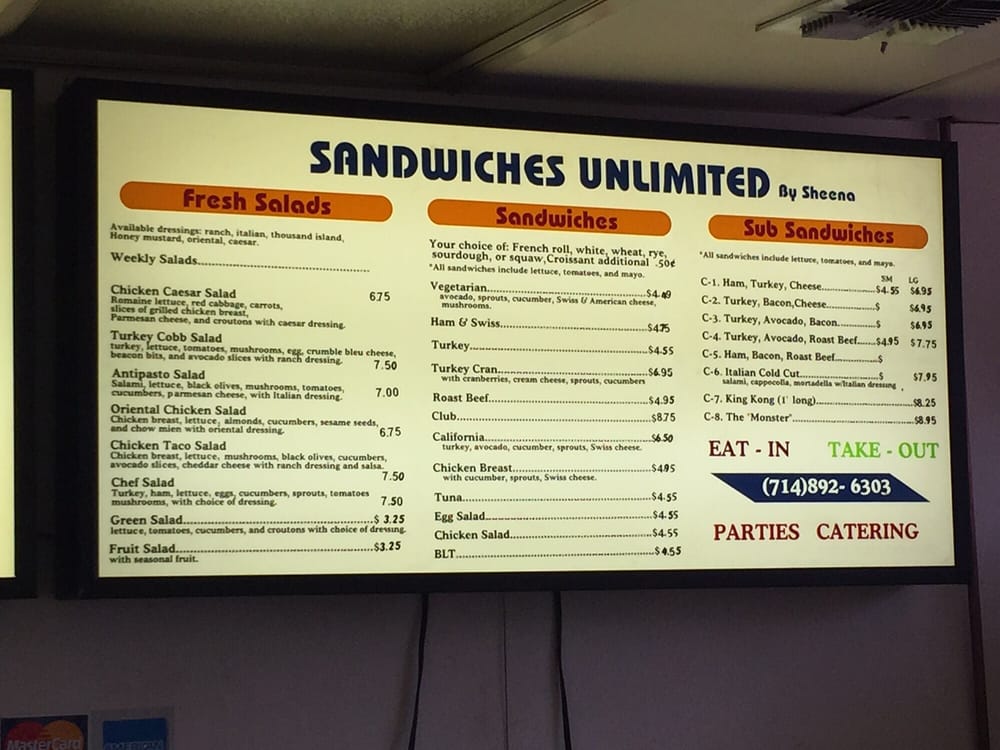 Sandwiches Unlimited 13 Reviews Salad 15131 Triton Ln, Huntington