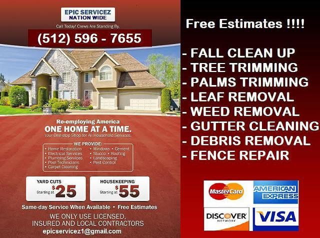 leaf clean up flyers