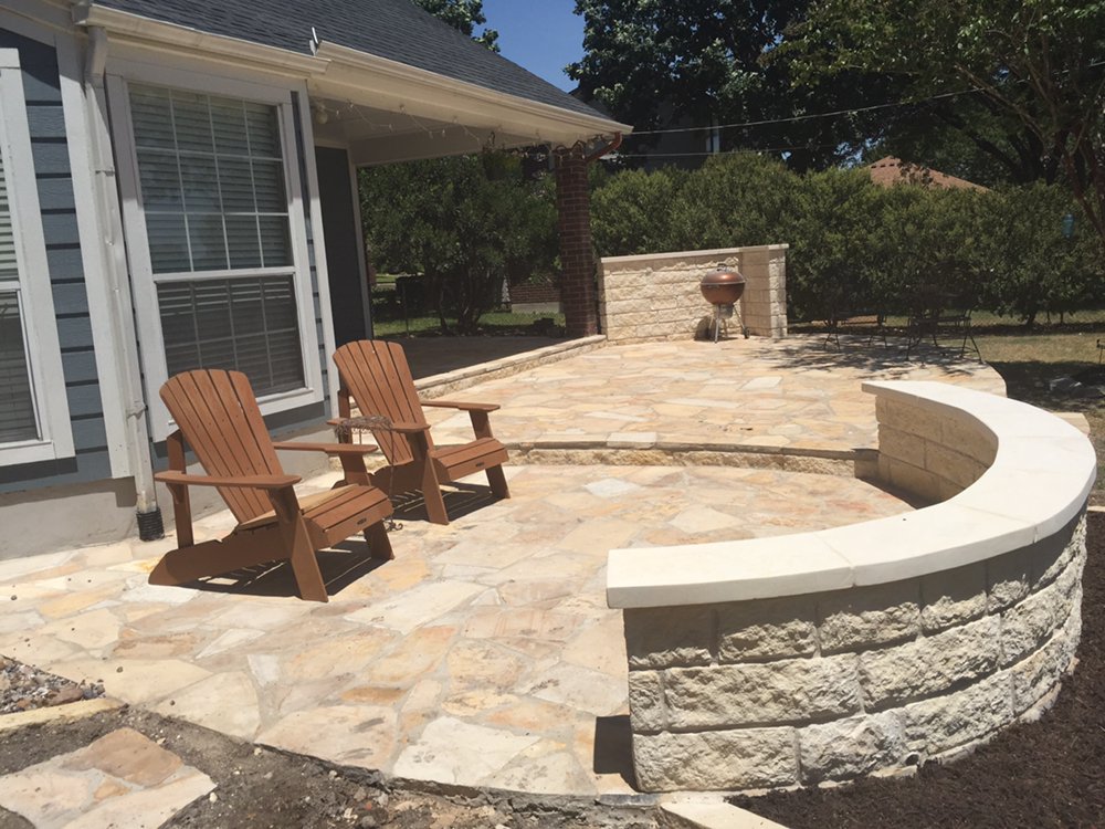 Stone Patio Build In Round Rock Texas - Yelp Photo of Austin Yard Builder Masonry Contractor - Austin, TX, United States. Stone - Stone Patio Build In Round Rock Texas - Yelp