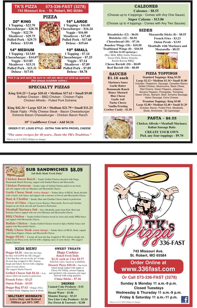 Tk's Pizza
