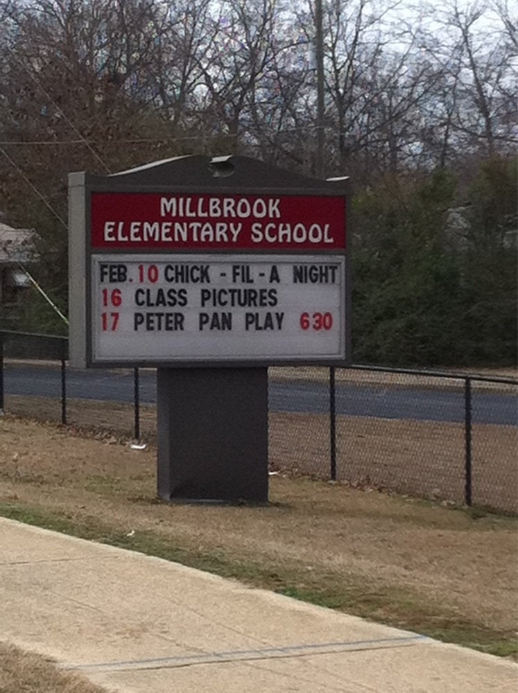Millbrook Elementary School Elementary Schools 255 E Pine Log Rd