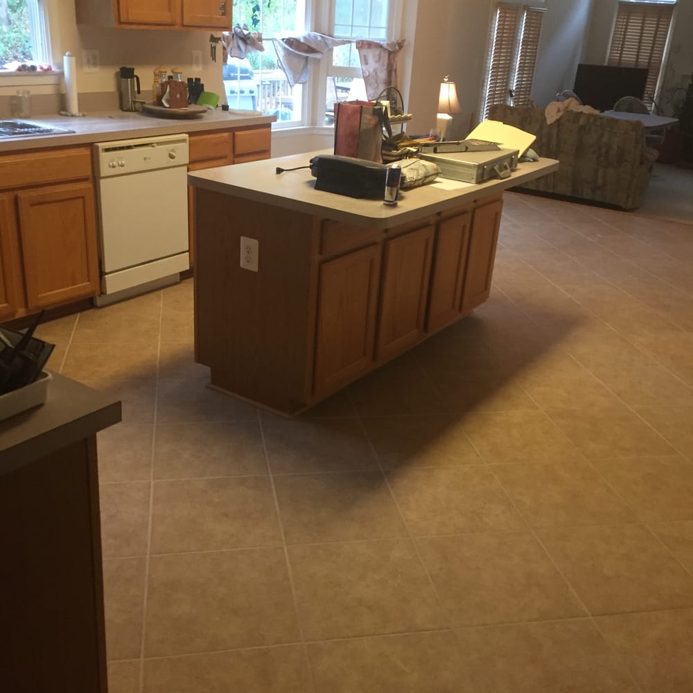 New Tile For This Kitchen And Installed Shoe Molding Yelp Photo Of Mikes Remodeling Manassas Va United States New Tile For This