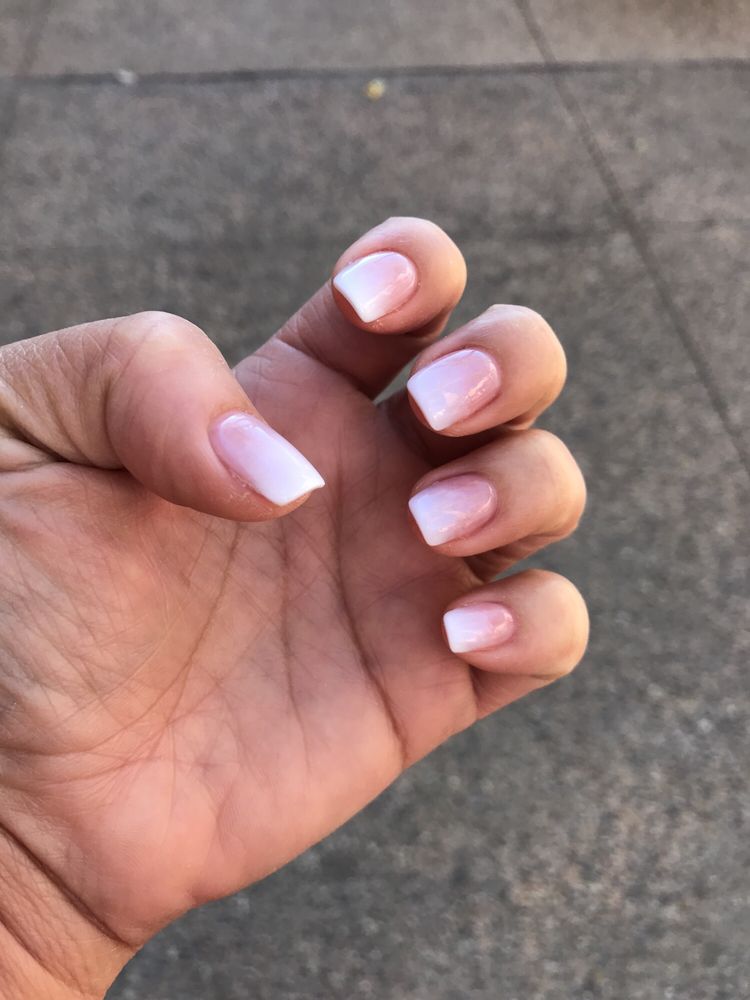 French Ombré Nails Square Oval Done By Linda Yelp Photo Of Tori Nail Bar Spa San Go Ca United States