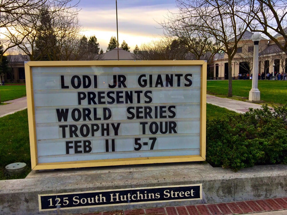 San Francisco Giants 2014 World Series Trophy Tour - Lodi