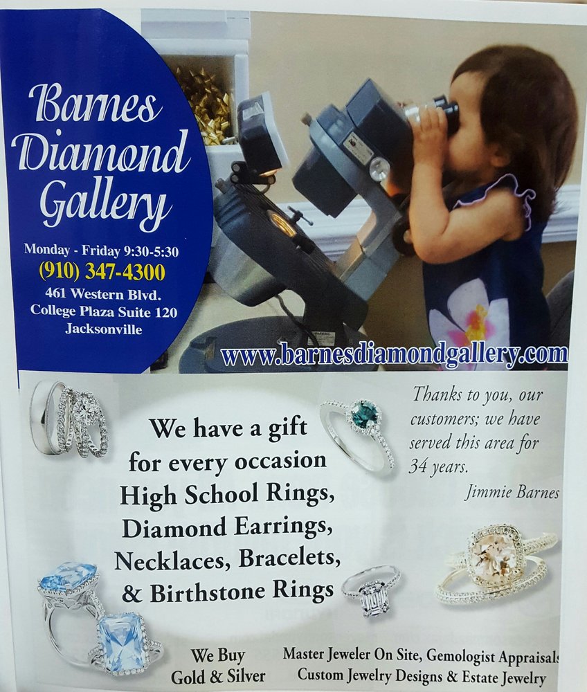 Barnes Diamond Gallery Jewelry 461 Western Blvd, Jacksonville, NC