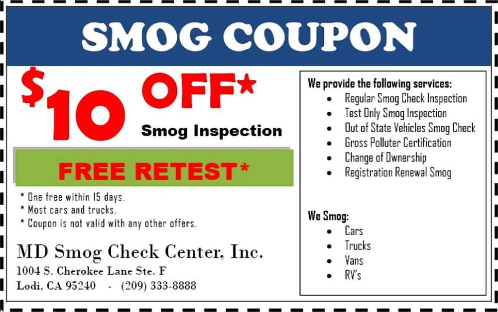 Smog check coupons near me