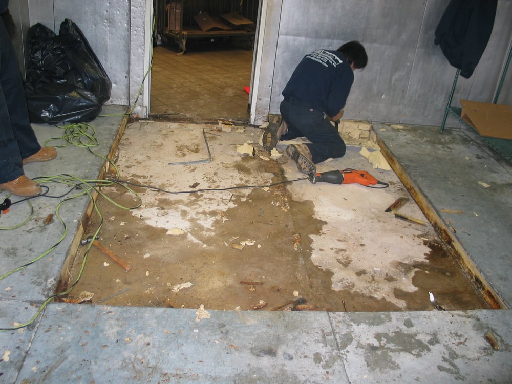 Cutting Out And Replacing A Rotted Walk In Freezer Floor Yelp