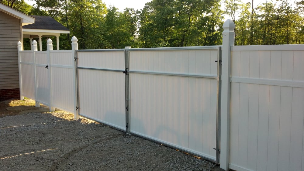 Extra Large Vinyl Gate W Custom Metal Frame Yelp Photo Of Fence Pro Lexington Sc United States Extra Large Vinyl Gate