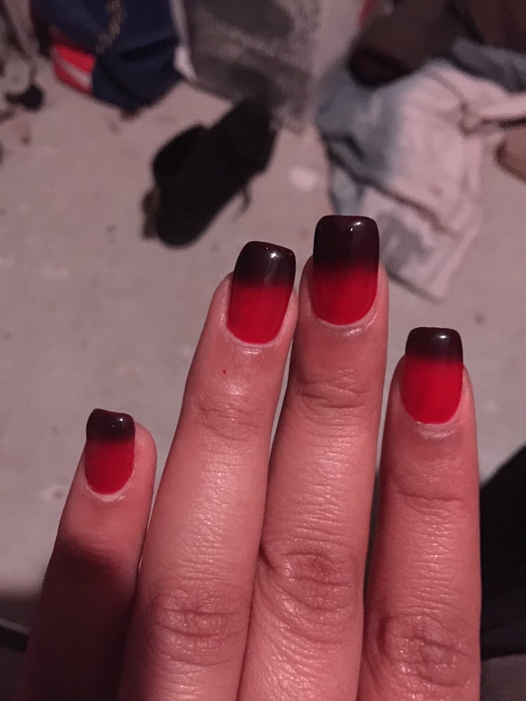 Mood Change gel nail polish on acrylics!! Usually painted as a ... Mood Change gel nail polish on acrylics!! Usually painted as a ...