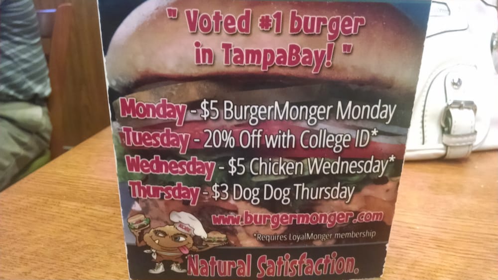 Burger monger coupons