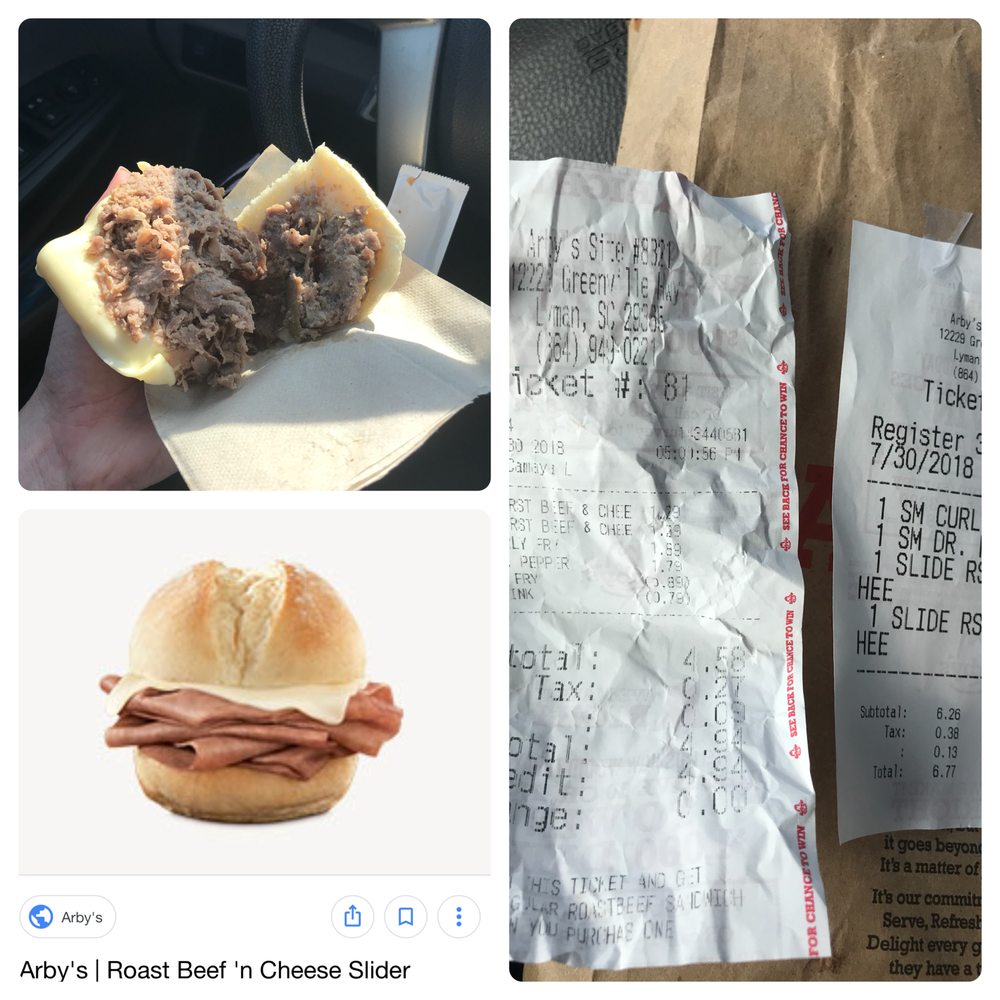 Arby’s Fast Food 12229 Greenville Hwy, Lyman, SC Restaurant