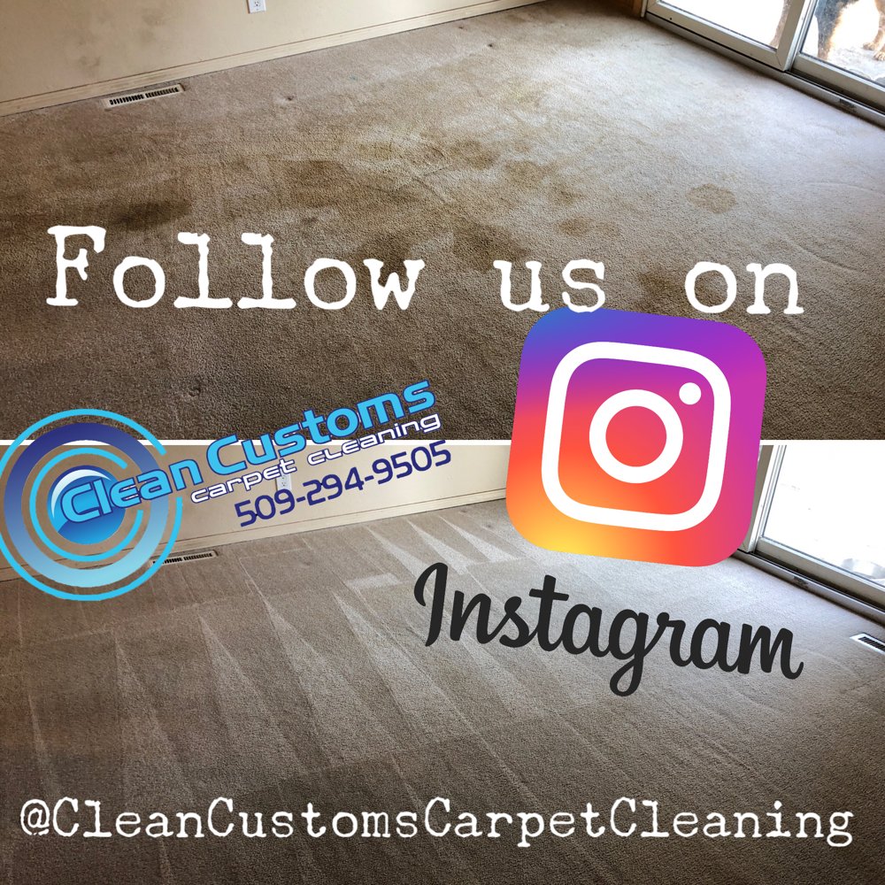 photo of clean customs carpet cleaning spokane wa united states follow us - follow us on instagram yelp